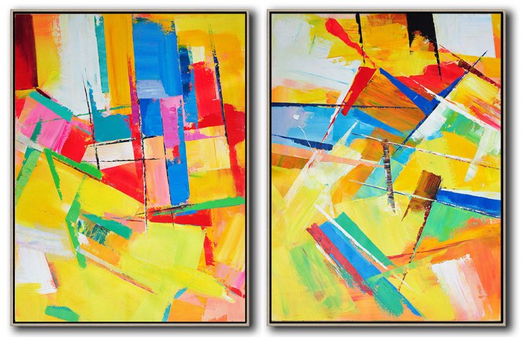 Set Of 2 Contemporary Art #SOTAC0A29 - Click Image to Close