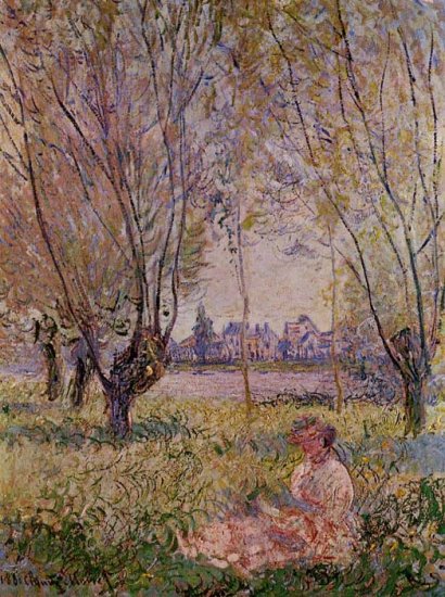 Woman Sitting Under The Willows , 1880 - Click Image to Close