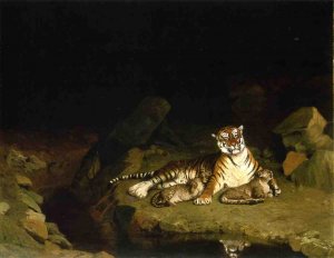 Tigress And Her Cubs, 1895