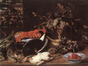 Still-life With Crab And Fruit