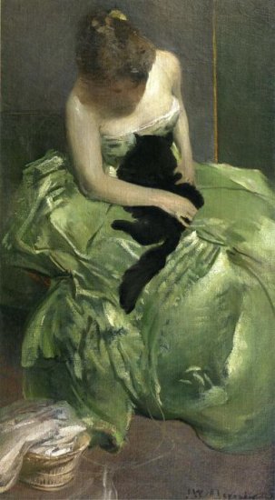 Alexander Oil Paintings - The Green Dress - Click Image to Close