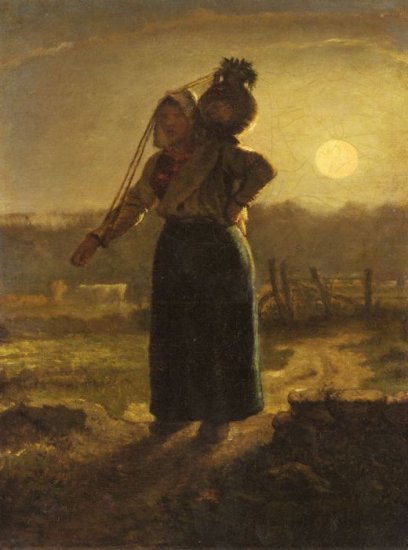 Millet Oil Paintings - Norman Milkmaid - Click Image to Close