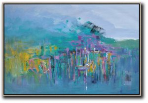 Horizontal Abstract Landscape Painting #ABH0A59