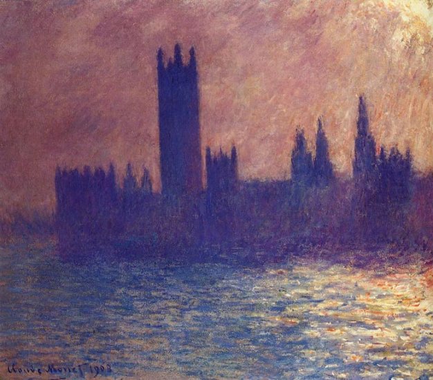 Houses Of Parliament, Sunlight Effect , 1900 - Click Image to Close