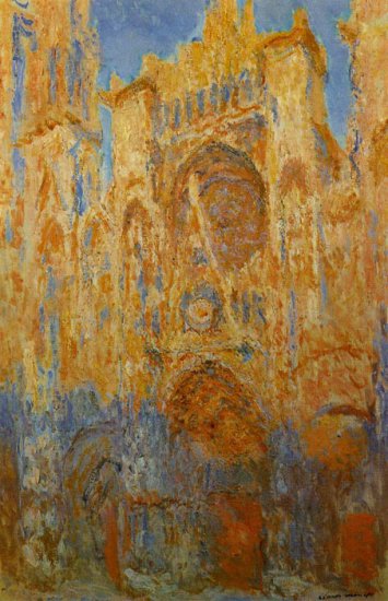 Rouen Cathedral At The End Of Day, Sunlight Effect , 1892 - Click Image to Close