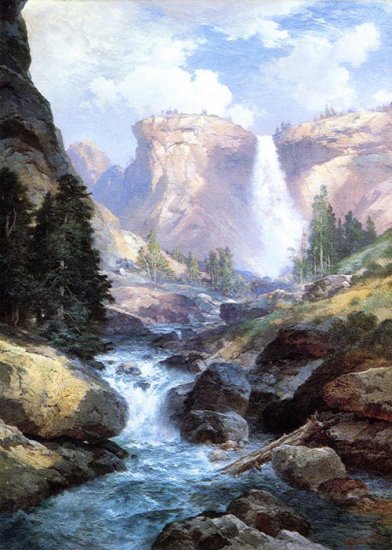 Waterfall In Yosemite, 1913 - Click Image to Close