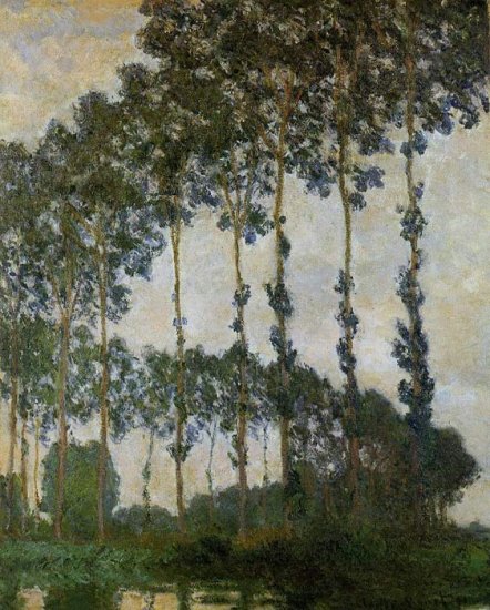 Poplars Near Giverny, Overcast Weather , 1891 - Click Image to Close