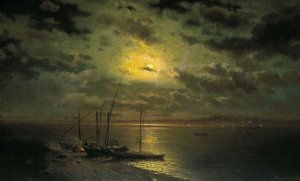 Moonlight By A River, 1870