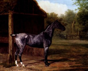 Lord Rivers' Roan Mare In A Landscape