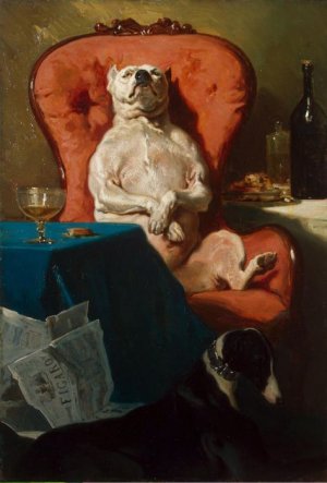 Pug Dog In An Armchair, 1857