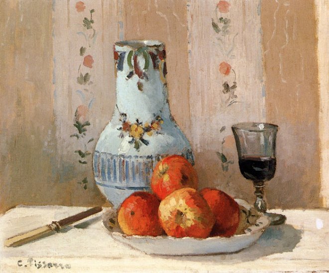 Still Life With Apples And Pitcher, 1872 - Click Image to Close