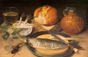 Fish Still Life With Stag-Beetle, 1653