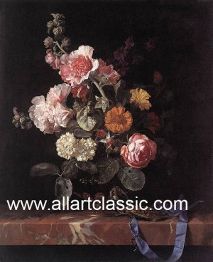 Vase Of Flowers With Watch, 1656