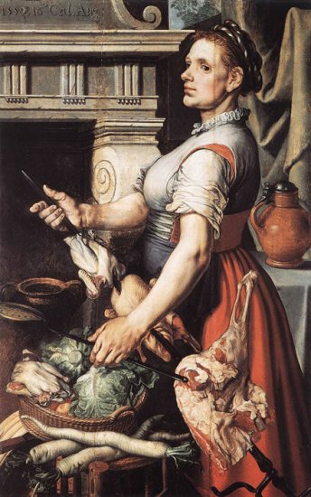 Cook In Front Of The Stove, 1559 - Click Image to Close