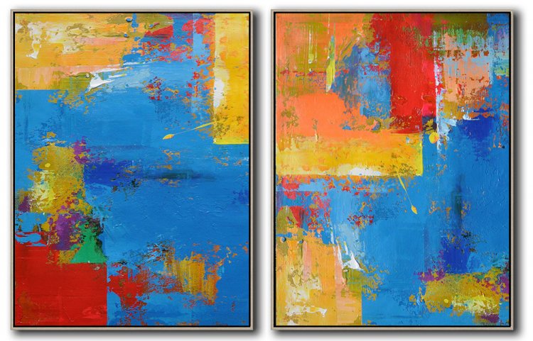 Set Of 2 Contemporary Art #SOTAC0A54 - Click Image to Close