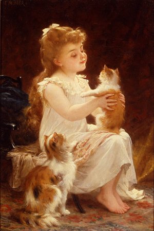 Playing With The Kitten, 1893