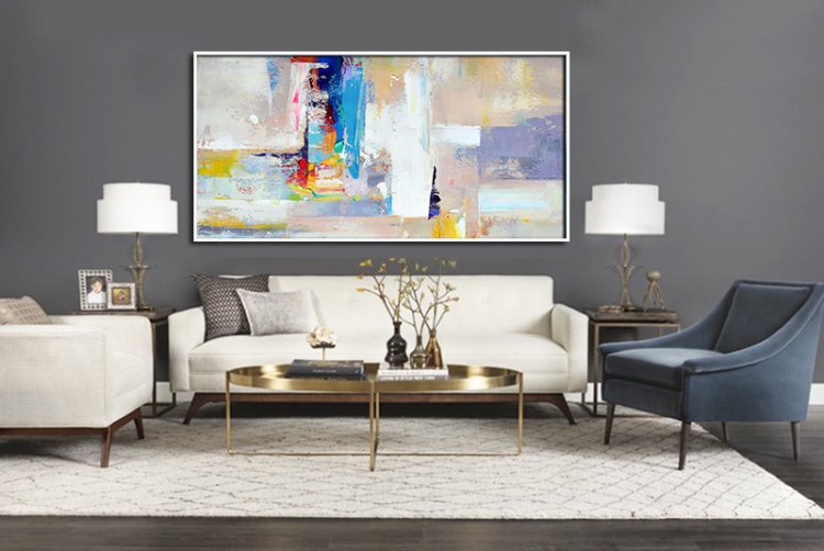 Panoramic Palette Knife Contemporary Art #CTPPS0A1 - Click Image to Close