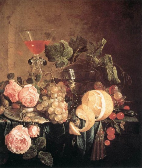 Still-Life With Flowers And Fruit, 1650 - Click Image to Close