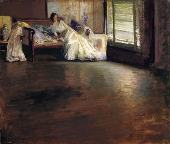 Tarbell Oil Paintings - Across The Room - Click Image to Close