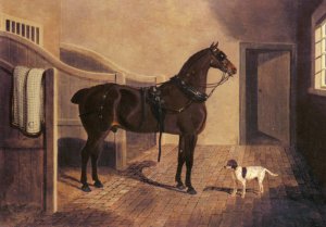 A Favorite Coach Horse And Dog In A Stable, 1822