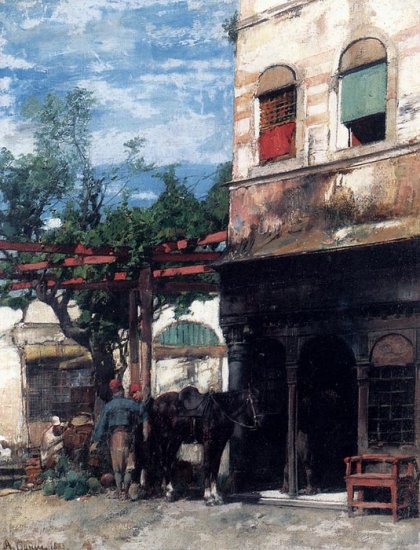 In The Courtyard, 1883 - Click Image to Close