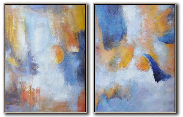 Set Of 2 Contemporary Art #SOTAC0A45 - Click Image to Close