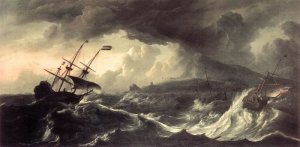 Ships Running Aground In A Storm, 1680