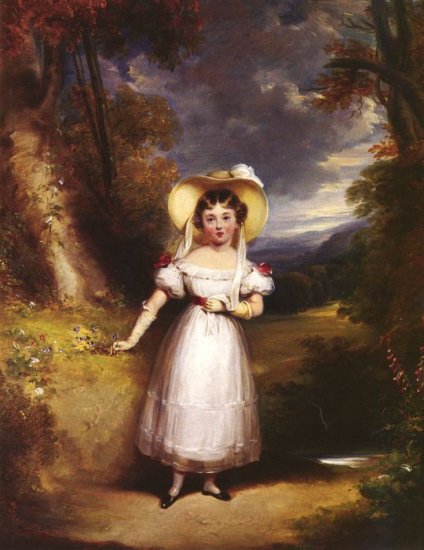 Princess Victoria, Aged Nine, In A Landscape - Click Image to Close