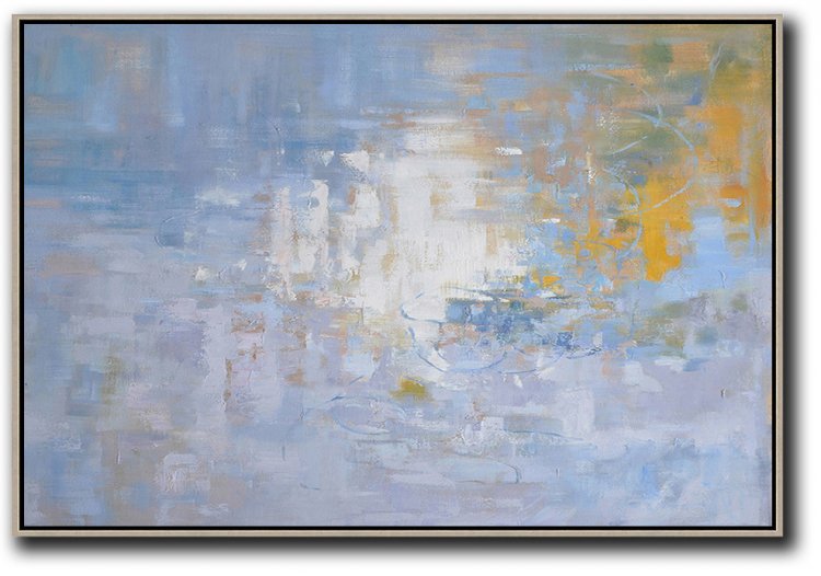 Horizontal Abstract Landscape Painting #ABH0A60 - Click Image to Close