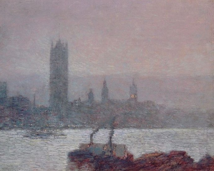 Houses Of Parliament, Early Evening, 1898 - Click Image to Close