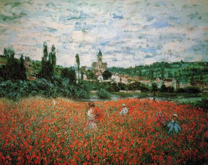 Poppy Field Near Vetheuil , 1879 - Click Image to Close