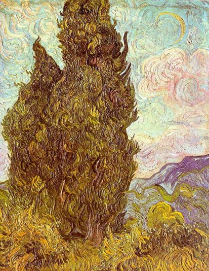 Two Cypresses, 1889 - Click Image to Close