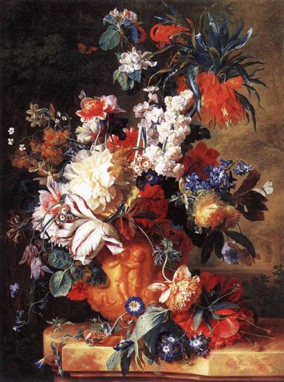 Bouquet Of Flowers In An Urn, 1724 - Click Image to Close