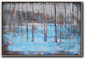 Horizontal Abstract Landscape Painting #ABH0A51