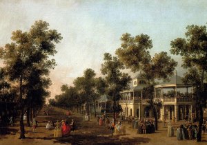 View Of The Grand Walk, Vauxhall Gardens, With The Orchestra Pavilion, The Organ House, The Turkish Dining Tent