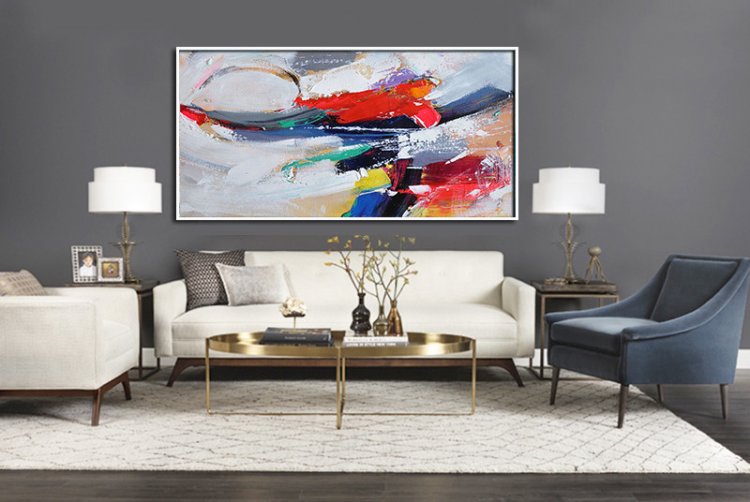 Panoramic Palette Knife Contemporary Art #CTPPS0A8 - Click Image to Close