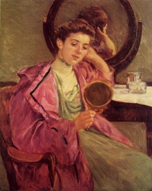 Cassatt Oil Paintings - Woman At Her Toilette