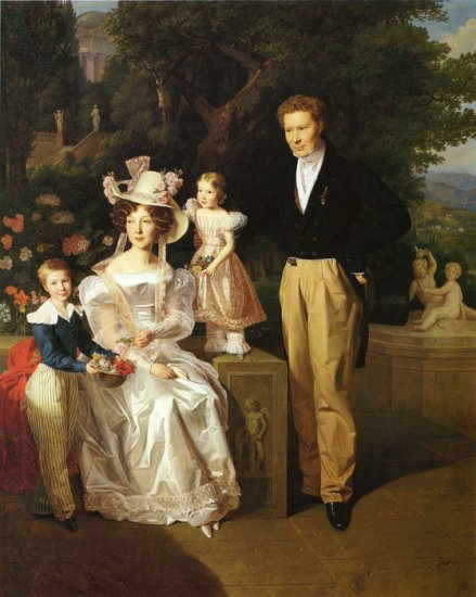 Theodor Joseph Ritter,His Wife And Their Children Theodor And Berta, 1827 - Click Image to Close