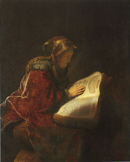 Rembrandt's Mother Reading, 1631 - Click Image to Close