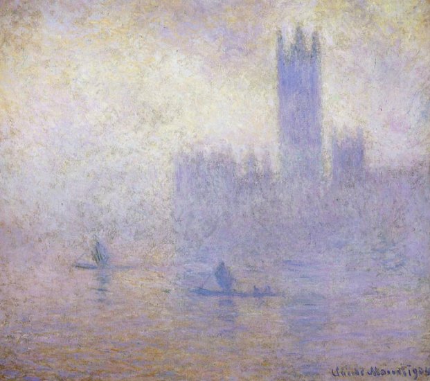 Houses Of Parliament, Fog Effect, 1900 - Click Image to Close