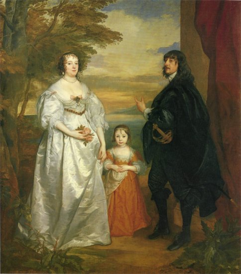 James, Seventh Earl Of Derby, His Lady And Child - Click Image to Close