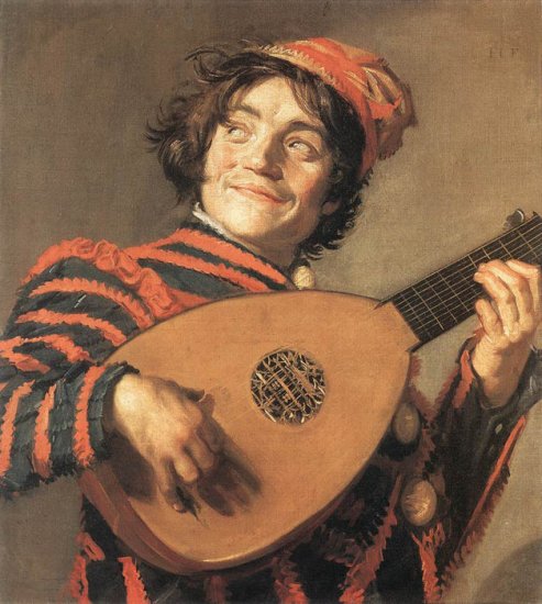 Buffoon Playing A Lute, C.1623 - Click Image to Close