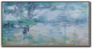 Panoramic Abstract Landscape Painting #ABPS0P18