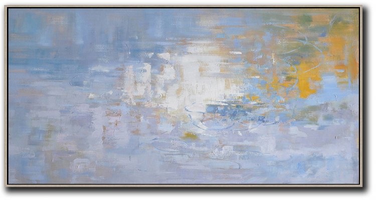 Panoramic Abstract Landscape Painting #ABPS0P1 - Click Image to Close