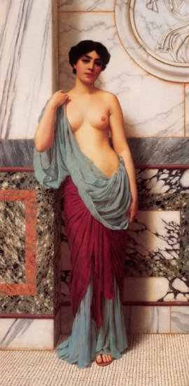 Godward Oil Painting- At The Thermae - Click Image to Close