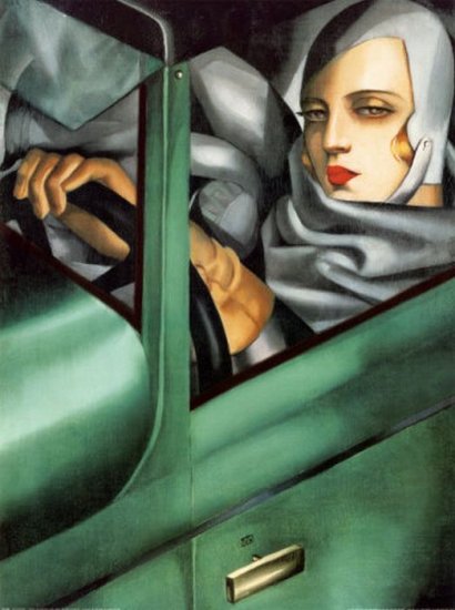 Autoportrait (Tamara In The Green Bugatti), 1925 - Click Image to Close