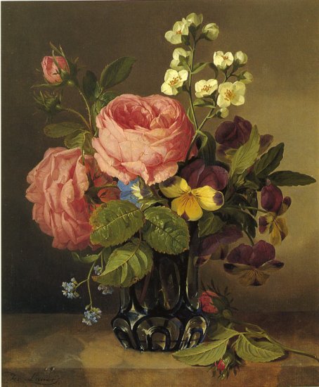 Stilleben Mit Blumen, 1850 - Click Image to Close