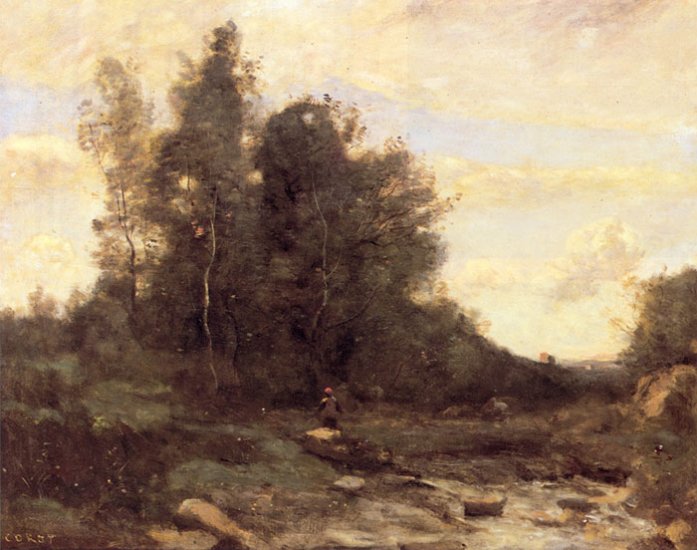 Le Torrent Pierreaux (Cr?puscule) [The Pierreaux Torrent (Twilight)], C.1865-1870 - Click Image to Close