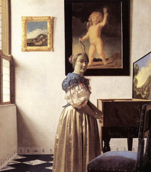 Lady Standing At A Virginal - Click Image to Close