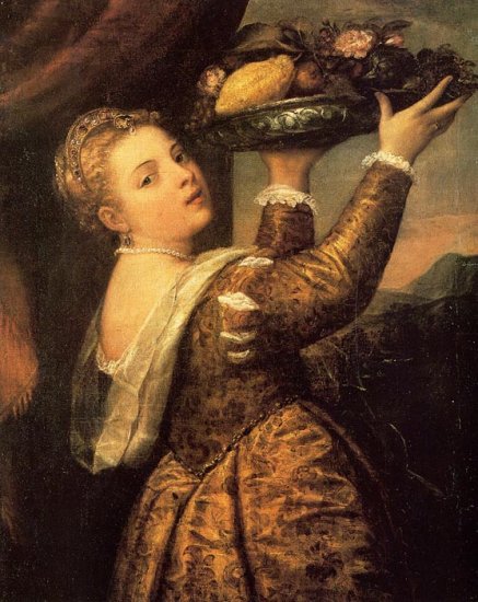 Girl With A Basket Of Fruits (Lavinia), 1555-1558 - Click Image to Close